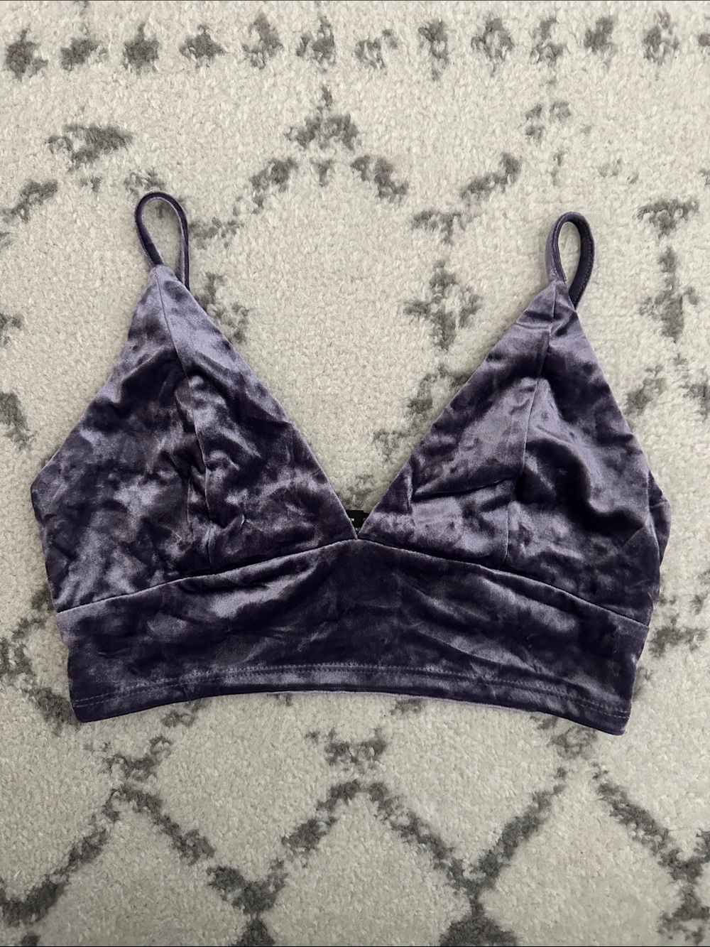 Forever 21 Velvet Bralette in Deep Purple